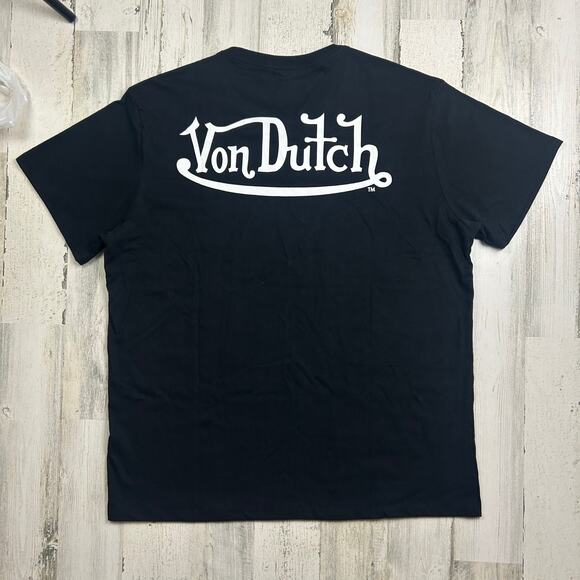 Von Dutch Black Spellout T-shirt - Picture 4 of 7
